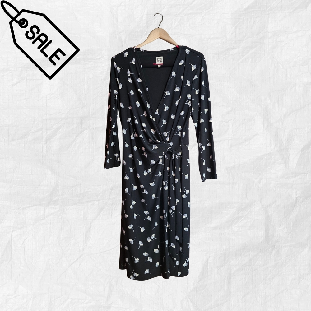 Black Dress with White Pattern